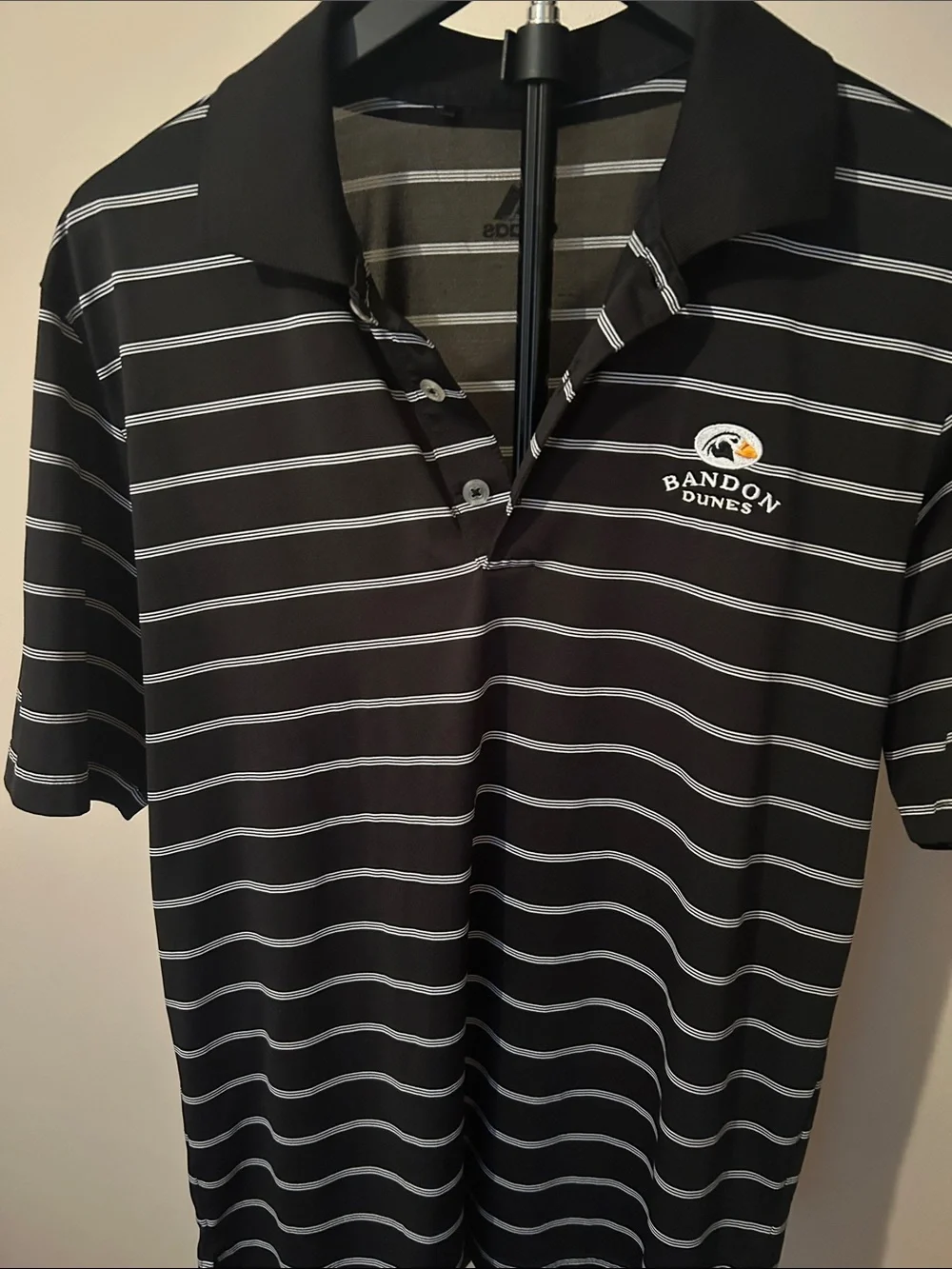 adidas Golf Black Polo Bandon Dunes Golf Club
